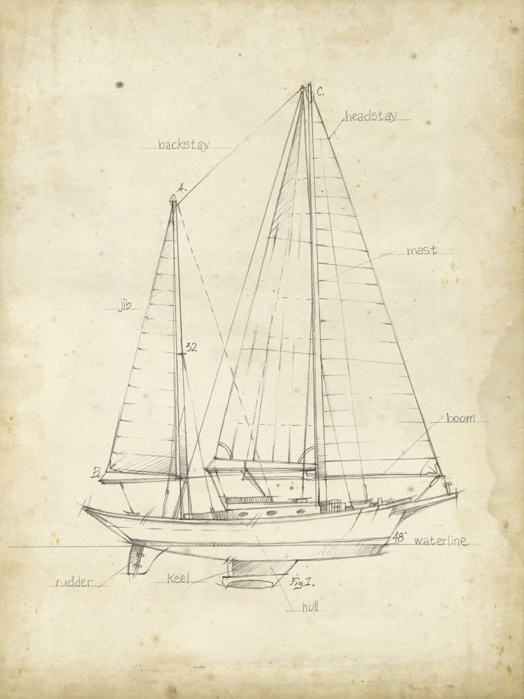 Sailboat Blueprint VI